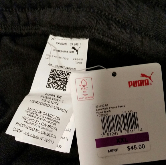 PUMA Essentials Men's Fleece Knit Pants Men Knitte - Picture 5 of 8